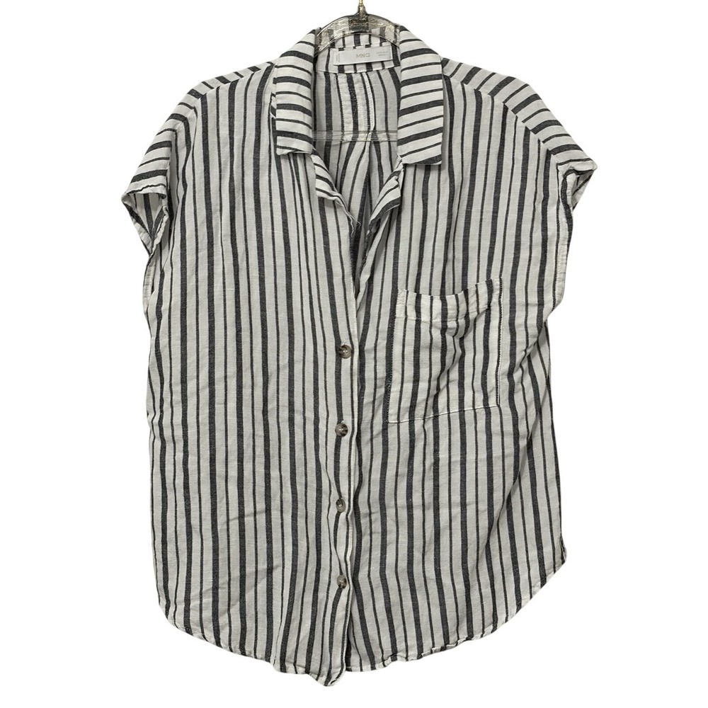 Linen Blend Striped Coastal Top Womens S Old Money European Summer Capsule